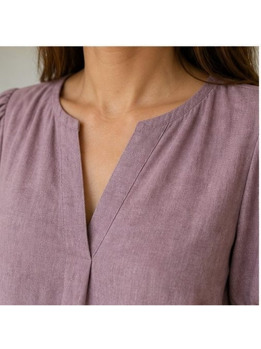 Mauve Ruffle Blouse - Picture 4 of 6